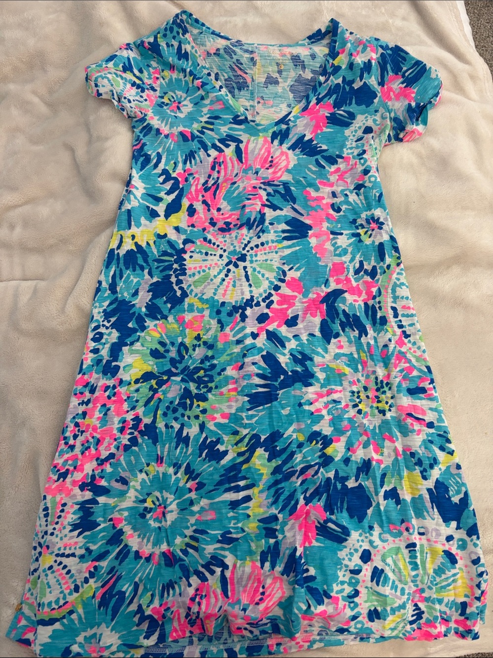 Lilly Pulitzer Short Sleeve Tie-Dye Dress